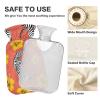YOUJUNER Hot Water Bottle with Zebra Print Flower Cover 1 Litre Large Hot Water Bag Warm Comfort Hand Feet Warmer view 4