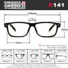 TWINKLE TWINKLE Reading Glasses Men Women Readers Glasses Comfort Spring Hinge Lightweight Eyeglasses for Reading R141 (2 Pairs Matte Grey, +1.00 Magnification) view 2