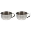 Beaupretty 2pcs Stainless Steel Men's Shaving Bowl Soap Bubble Bowl Handle for Shaving Lather in Bathroom view 1