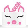 Pig Cake Topper Pig Tail Eyelashes Cake Set Cake Decorations for Pig Themed Birthday Party view 1