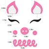 Pig Cake Topper Pig Tail Eyelashes Cake Set Cake Decorations for Pig Themed Birthday Party view 2