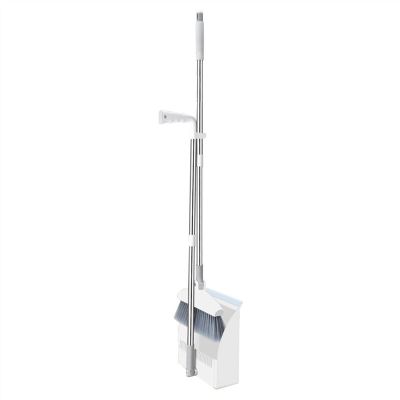 Broom Set Broom and Dustpan Set for Home - Foldable Standing Broom and Dustpan Set Combination with Retractable Broom Cleaning (Two)