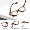 Hubeye Retro Oversized Large Frame Reading Glasses for Women Men Black Square Fashion Oprah Style Blue Light Blocking Computer Reader (Dark Grey Leopard, 2.00) view 3