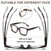Hubeye Retro Oversized Large Frame Reading Glasses for Women Men Black Square Fashion Oprah Style Blue Light Blocking Computer Reader (Dark Grey Leopard, 2.00) view 4