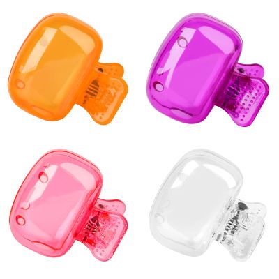 4 Pack Travel Toothbrush Head Covers Toothbrush Protector Cap Brush Pod Case Protective Portable Plastic Clip for Household Travel, School, Camping, Bathroom, Business