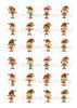 24 edible PRE CUT Christmas elf unframed kids childrens party decoration cupcake toppers on wafer rice paper view 2