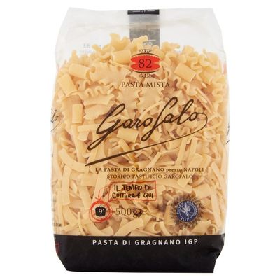 10 x Garofalo Pasta di Gragnano IGP Pasta Mista N 82 Durable Wheat Solina Pasta 100% Neapolitanian Pasta Short Pasta Pack of 500 g