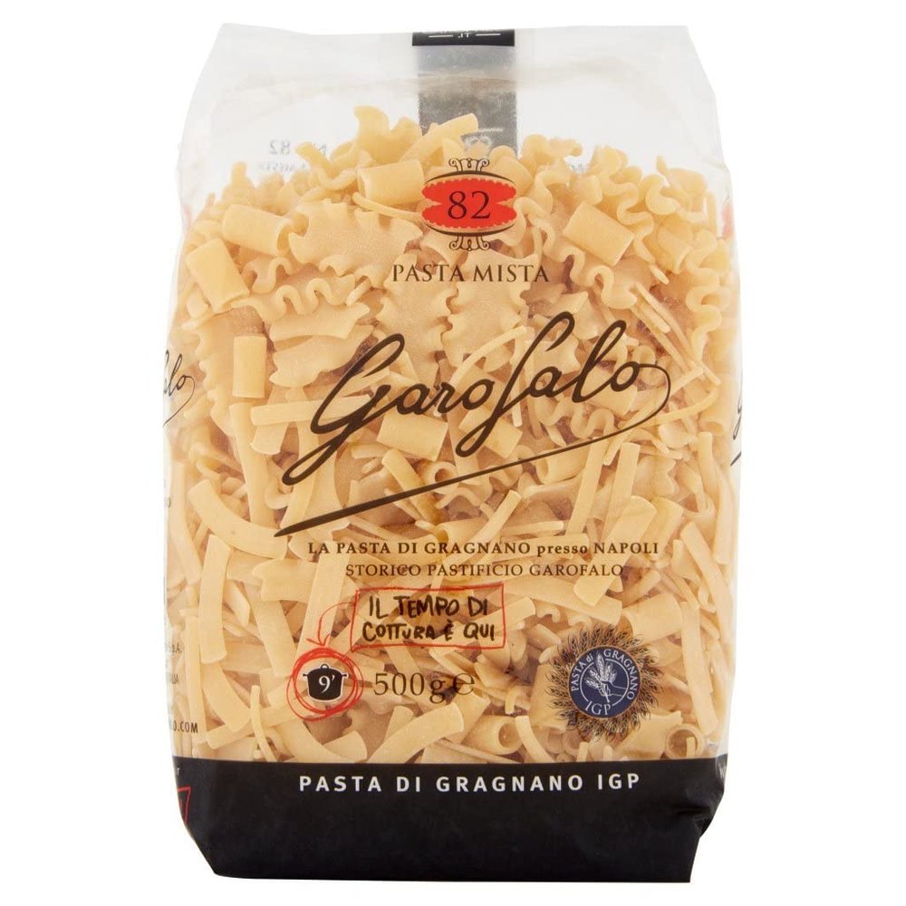 10 x Garofalo Pasta di Gragnano IGP Pasta Mista N 82 Durable Wheat Solina Pasta 100% Neapolitanian Pasta Short Pasta Pack of 500 g