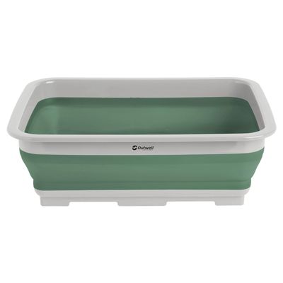 Outwell 10L Collaps Washing Up Bowl | Collapsible Compact Dish Tub for Kitchen, Camping & Caravans | Durable Collapsible Laundry Basin, Space-Saving Design (Shadow Green)