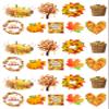 27 Stand Up AUTUMN Seasonal Pumpkin Themed Edible Wafer Paper Cake Toppers Decorations view 2