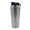 Getagift 500ml Aluminium Shaker Bottle for Supplement Shakes - Easy Clean, Durable Cup Dear Grandad This Christmas I'll Be Snuggled Up In Mommy's Tummy Xmas. (Silver) view 1