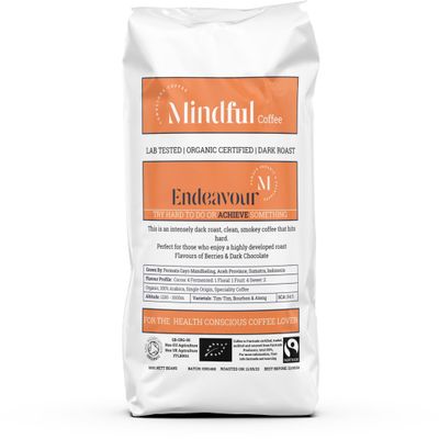 Mindful Coffee - Endeavour | Dark Roast | Mycotoxin Free - Lab Tested | Freshly Roasted (Ground for Aeropress, 500g)