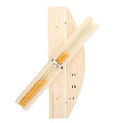 EVTSCAN Wall Mounted Rotating Sauna Sand Timer 5 to 15 Minutes, Wooden Sauna Hourglass, Timekeeping for Sauna Session