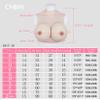 RAFCAR Silicone Breastplate Silicone Filled Silicone Filled Z Cup Breastplate Artificial Prosthesis Crossdressers Silicone Crossdressing Crossdressers Elastic Faux Breastplate view 4
