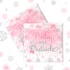 Baby Its Cold Outside Baby Shower Decorations-40Pcs Pink Baby Shower Napkins Winter Wonderland Snowflake Frozen Paper Napkins Baby Its Cold Outside Party Supplies for Girl (Pink) view 1