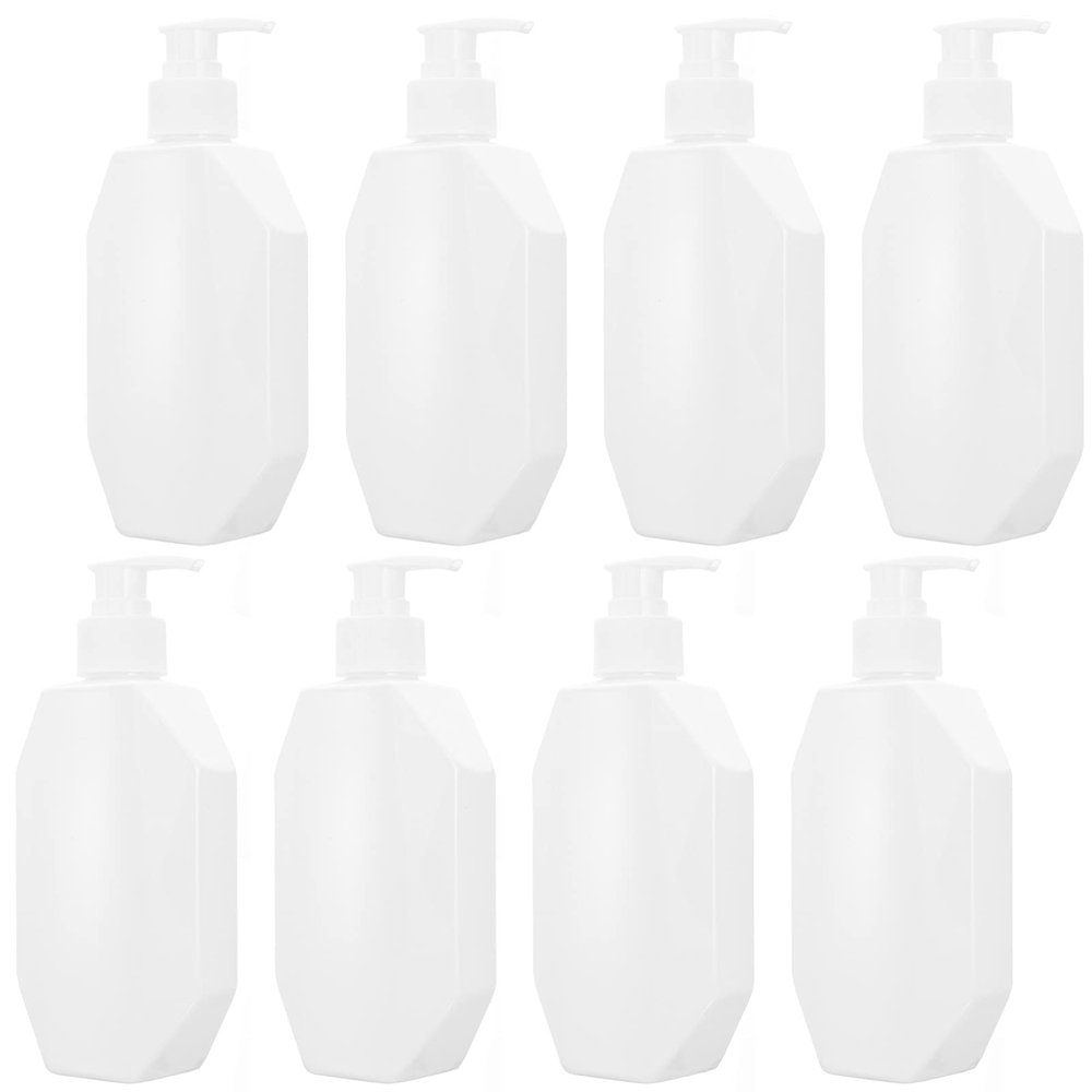 FRCOLOR 8pcs Travel-sized Shampoo Bottles Lotion Pump Bottles Empty Body Wash Dispenser Refillable