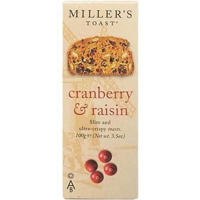 Artisan Biscuits Miller's Toast Cranberry & Raisin (100g)