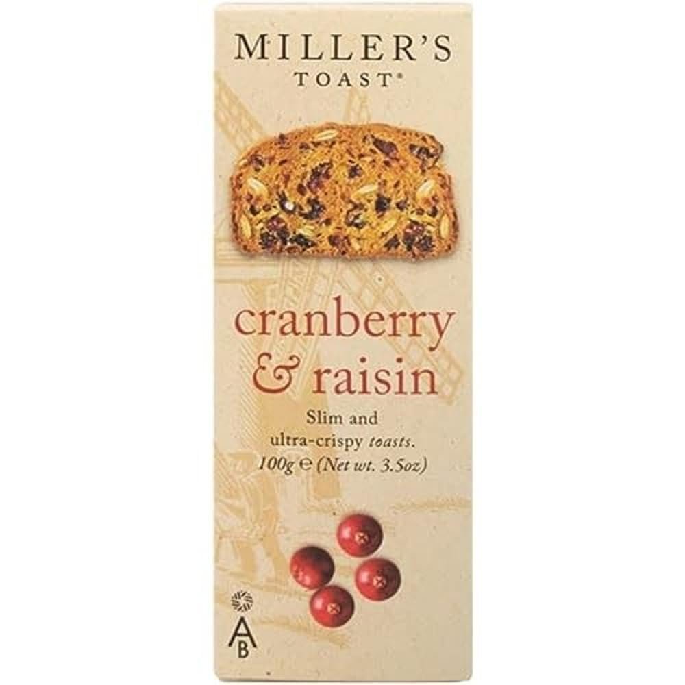 Artisan Biscuits Miller's Toast Cranberry & Raisin (100g)