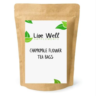 Chamomile Flowers Herbal Tea Bags (Unbleached Tea Bags) Premium Quality! FREE P&P (50 Tea Bags)