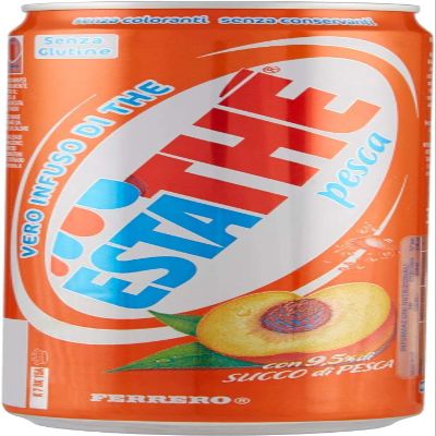 48 x Ferrero Iced Tea Peach The Pesca Tin 330 ml ESTATHE Tea the Refreshing