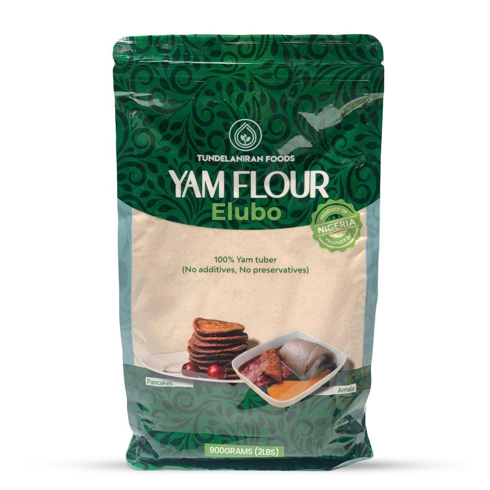 Premium Yam Flour (Elubo) | Authentic Taste of Africa | Resealable Bag for Freshness | 2lbs