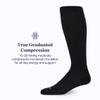 Comrad 3-Pack Knee-High Compression Socks for Multipurpose Wear (Solid Black, Medium) - Premium Nylon Support Socks are Thin & Breathable for Pregnancy, Nurses, & Athletes - Men & Women, Black, M view 4
