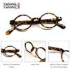 TWINKLE TWINKLE Unisex Retro Small Round Oval Design 15 Colours Available Reading Glasses/Spring Hinge R887 (3 Pairs Bright Grey, +1.75 Magnification) view 3