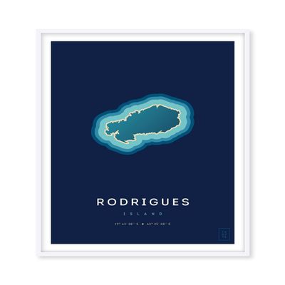 Affiche de l'le Rodrigues - 30 x 40 cm