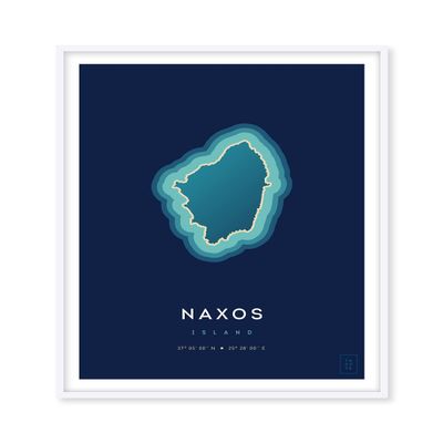 Affiche de l'le de Naxos - 50 x 70 cm