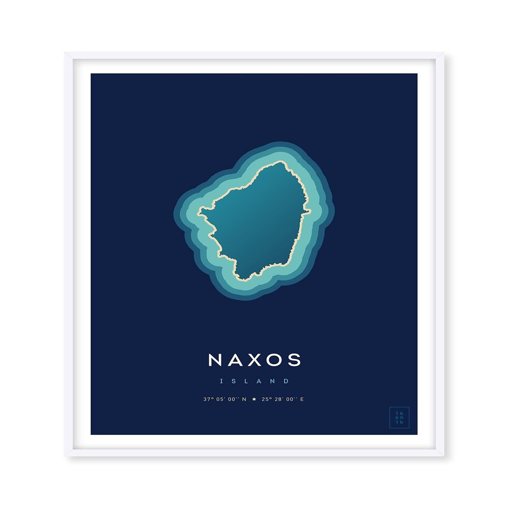Affiche de l'le de Naxos - 50 x 70 cm
