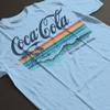 All+Every Coca Cola Delicious and Refreshing Ocean Waves Men's T-Shirt Sky Blue view 4