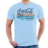 All+Every Coca Cola Delicious and Refreshing Ocean Waves Men's T-Shirt Sky Blue view 1