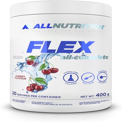 ALLNUTRITION Flex All Complete V2.0 Dietary Supplement  Collagen Protein Powder  Collagen Powder for Women  Collagen Supplements for Men  hydrolyzed Collagen  400g Cherry