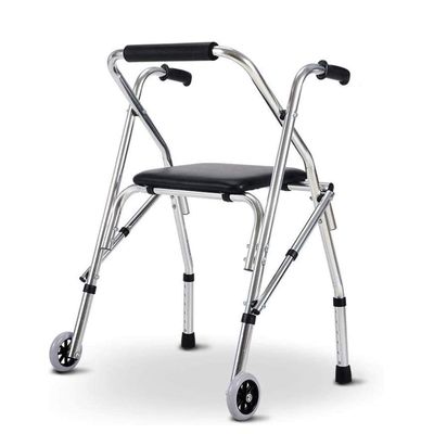mobility walker for seniors rollator Rollator Walker With Seat And Wheels, Portable Lightweight Folding Seniors Step Assist, For House Outdoor