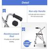mobility walker for seniors rollator Rollator Walker With Seat And Wheels, Portable Lightweight Folding Seniors Step Assist, For House Outdoor view 4