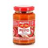 24 x Mutti Pesto Rosso Pomodori Rossi Red Tomato Pesto Pasta Sauce 100% Italian Tomato Glass 180 g Seasoning Sauces with Almonds, Tomatoes, Dried Seeds and Grana Padano view 1