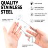 OCBA Tongue Scraper for Oral Health Natural Silver Tongue Cleaner Rustproof Use After Toothbrush for Fresh Breath Stainless Steel (1 Pack) (1 Pack) view 2
