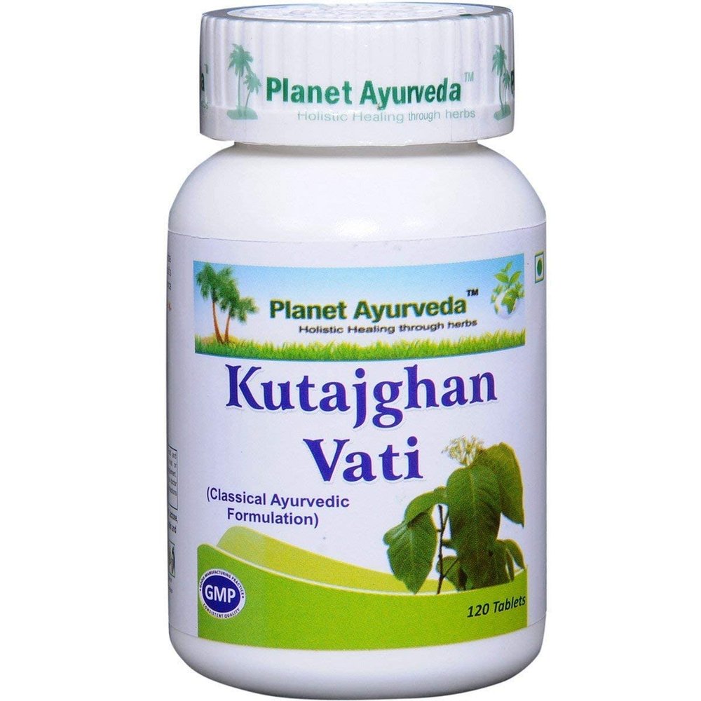 QRA Planet Ayurveda Kutajghan Vati Tablets - 120 Tablets (Pack of 2)
