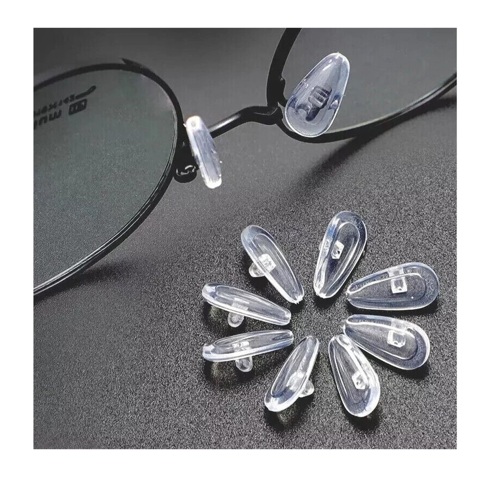10 Pairs Push in,Screw Fit Nose Pads for Glass Sunglass, Spectacles Anti-Slip Soft Silicone Optical Eyeglasses Pads Accessories Replacement (Push Fit)