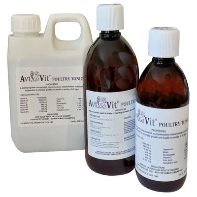 AVIVIT Poultry Tonic- A Premium Comprehensive Vitamin-Mineral Supplement for all poultry - (3 Sizes/Small 300ML)