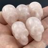 LiLiyagem 5pc Natural Crystal Clear Quartz Small Skull Carved Skull Statue Sculptures Skull Gem Reiki Heal (Mini Rose Quartz Skull 5pc) view 2