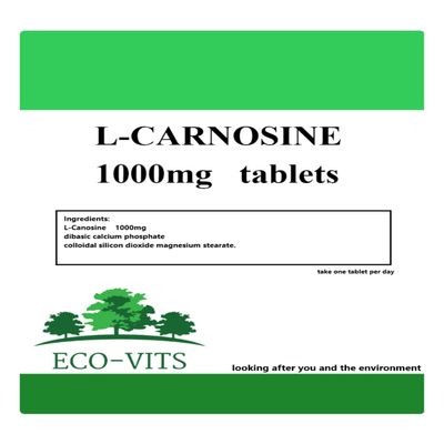 L-Carnosine Supplement 1000mg (120 Tablets), Cellular Health & Longevity, Healthy Aging, Antioxidant & Free Radical Defense, Healthy Muscle Function, Cognitive Health & Brain Function