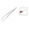20cm Angled Slanted Tip Metal Curved Tweezer Silver Tone view 2