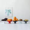 Fruit Bowls Creative High-footed Ceramic Fruit Plate Dessert Plate Fruit Tray Rack Home Living Room Coffee Table Snack Candy Saucer fruit basket (Color : White) view 3