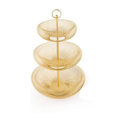 LUCBEI Fruit Bowls Three Tiered Tray Fruit Tray Home Living Room Tea Multi-layer Fruit Tray Fashion Multifunctional Fruit Basket fruit basket (Color : A)