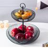 LUCBEI Fruit Bowls Three Tiered Tray Fruit Tray Home Living Room Tea Multi-layer Fruit Tray Fashion Multifunctional Fruit Basket fruit basket (Color : A) view 3