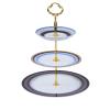 Fruit Bowls Ceramic Snack Rack Three-Layer Fruit Plate Hotel Light Luxury Home Living Room Multi-Layer European-Style Fruit Cake Rack Fruit Basket (Color : A)