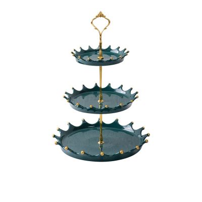 Fruit Bowls 3 Tier Cupcake Stand, Tiered Serving Stand, Dessert Tower Tray for Tea Party, Baby Shower and Wedding fruit basket (Color : A)