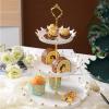 Fruit Bowls 3 Tier Cupcake Stand, Tiered Serving Stand, Dessert Tower Tray for Tea Party, Baby Shower and Wedding fruit basket (Color : A) view 3