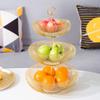 Fruit Bowls Three Tiered Tray Fruit Tray Home Living Room Tea Multi-layer Fruit Tray Fashion Multifunctional Fruit Basket fruit basket (Color : B) view 4